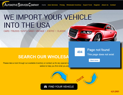 Rich Mast - Automotive Services Company Website Error