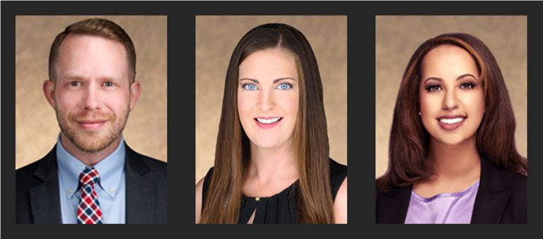 Quiel Attorney Team - Brandon Keim, Trisha Farrow and Ida Araya.